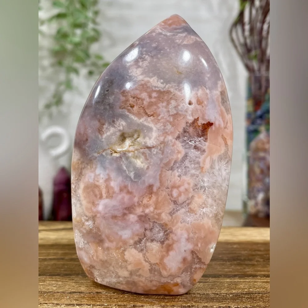 0635 Pink Amethyst Crystal Mountain Carving - Picture 6 of 9